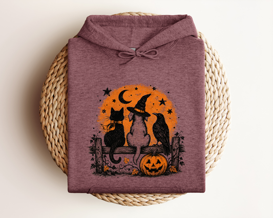 HALLOWEEN CAT AND DOG HOODIE