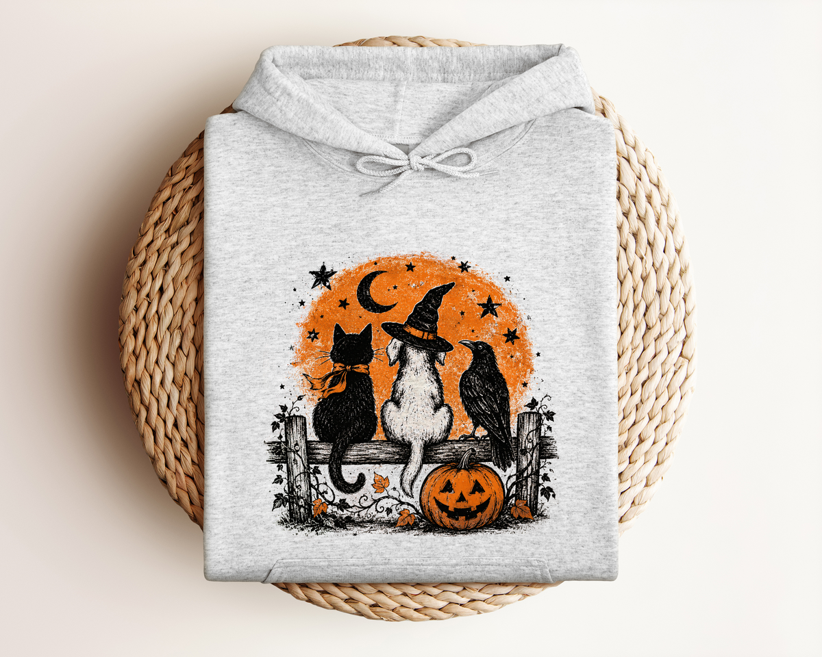 HALLOWEEN CAT AND DOG HOODIE