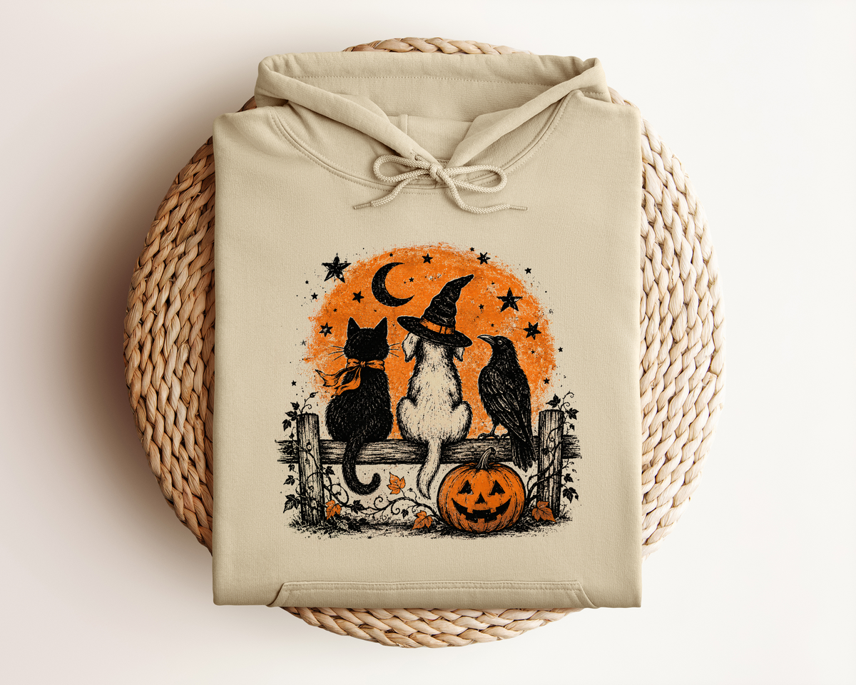 HALLOWEEN CAT AND DOG HOODIE
