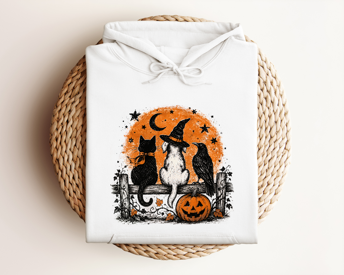 HALLOWEEN CAT AND DOG HOODIE