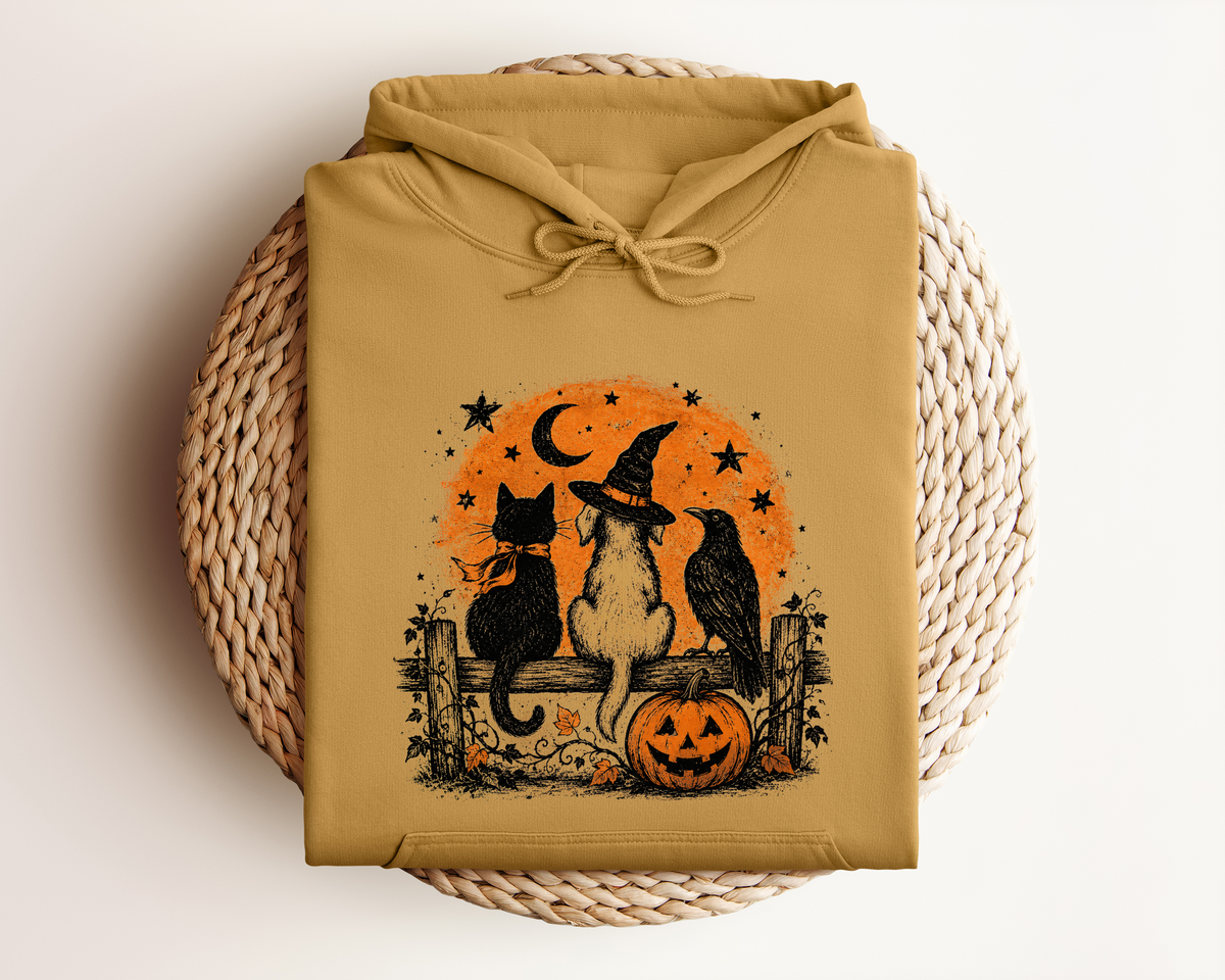 HALLOWEEN CAT AND DOG HOODIE