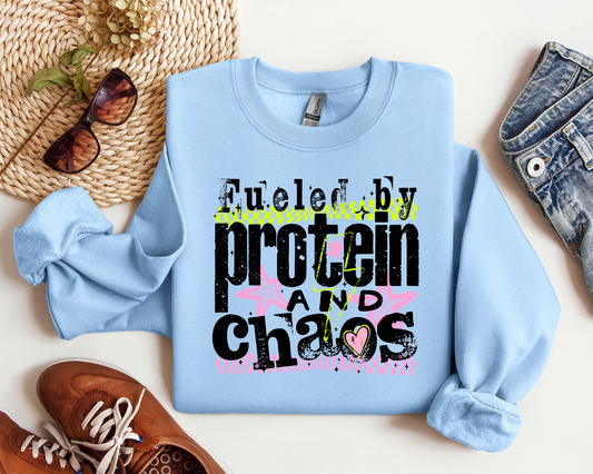 FUELED BY PROTEIN AND CHAOS CREW