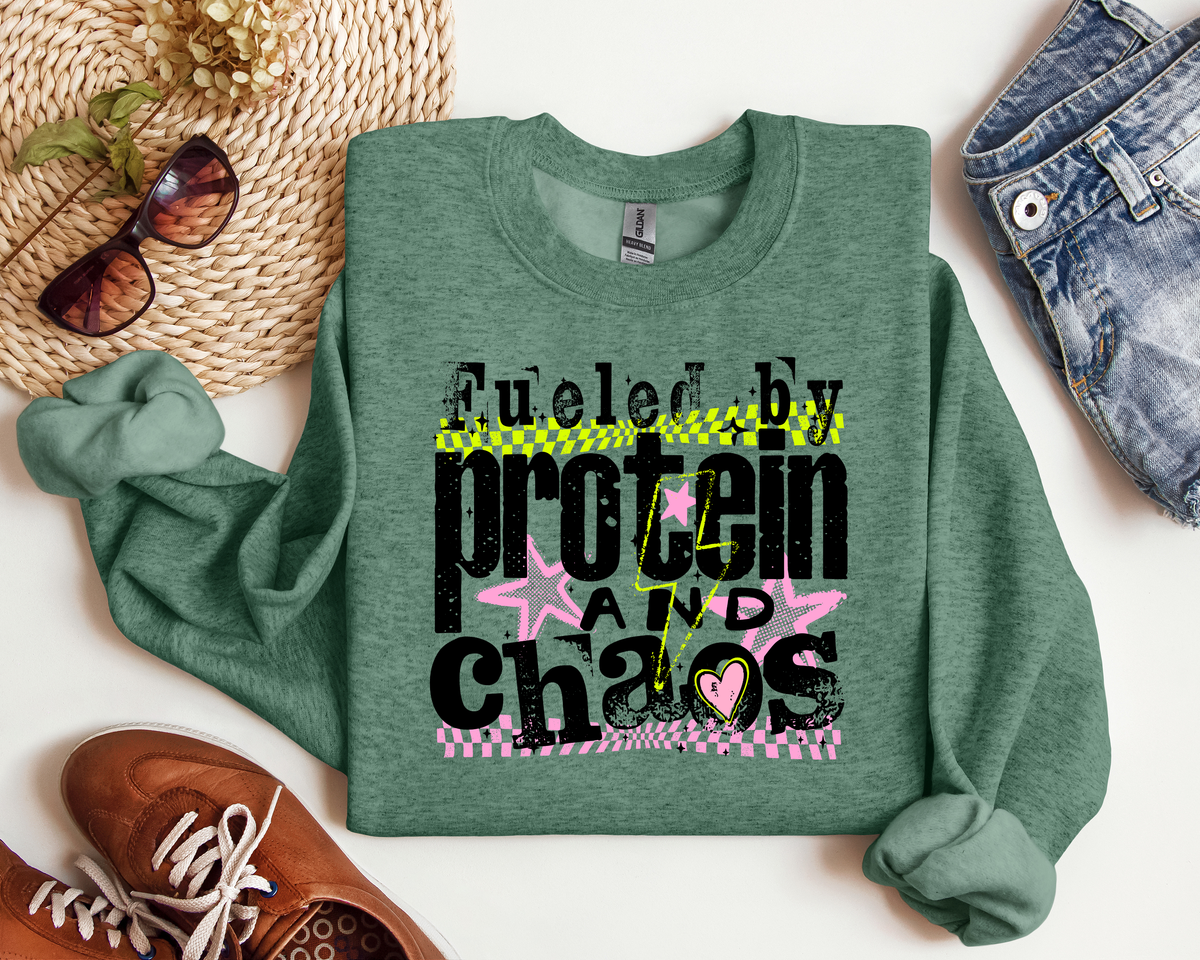 FUELED BY PROTEIN AND CHAOS CREW