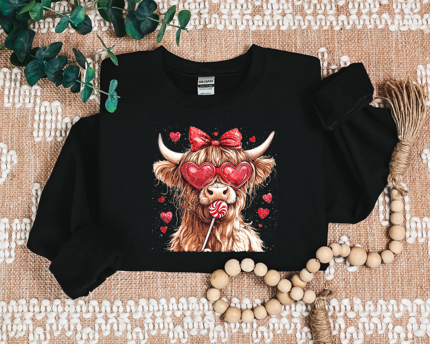 VALENTINE HIGHLAND COW CREW