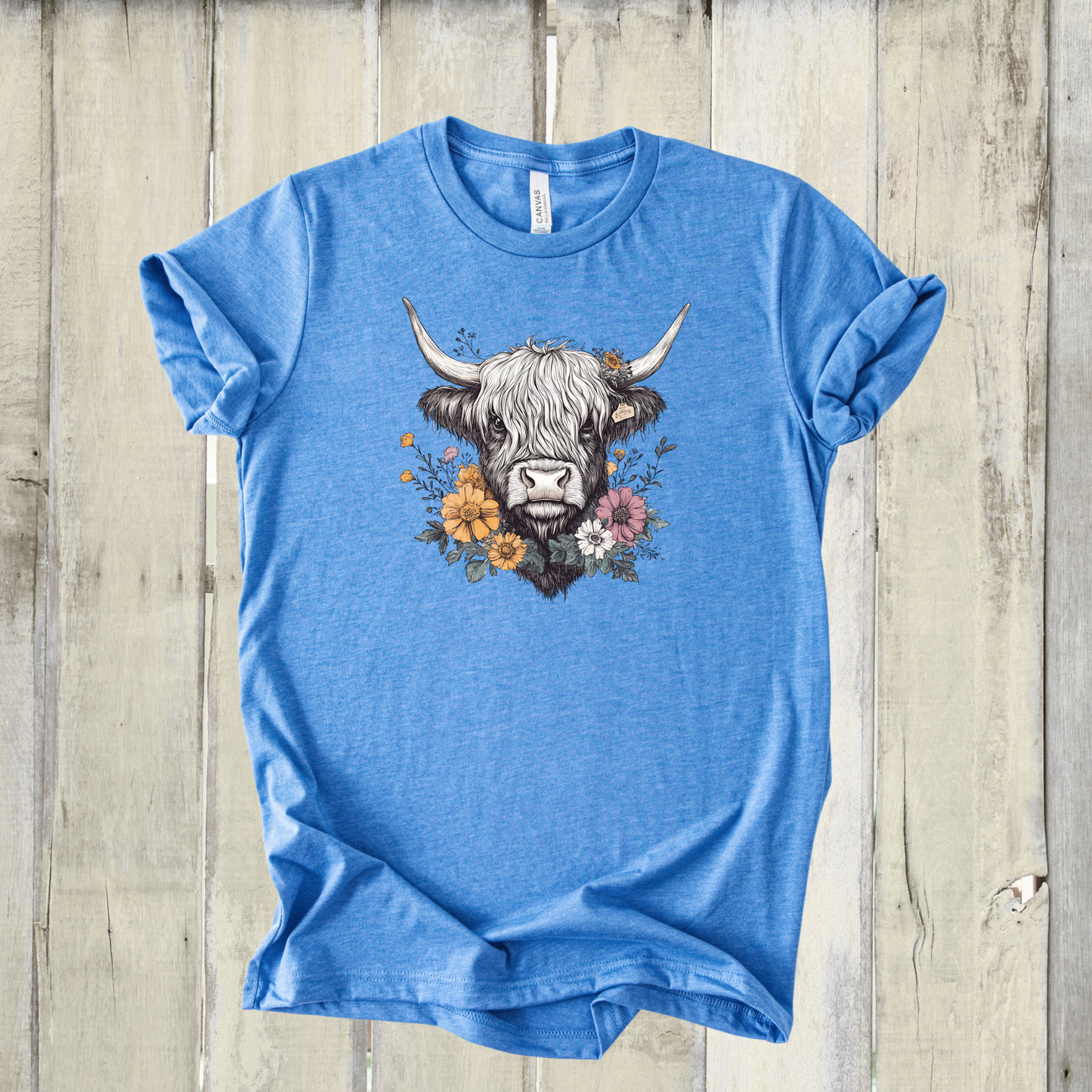 *NEW* FLORAL HIGHLAND COW SHIRT