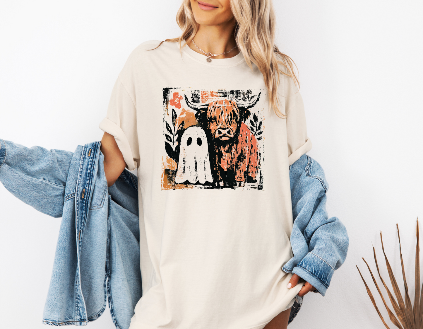 HIGHLAND COW AND GHOST CC SHIRT