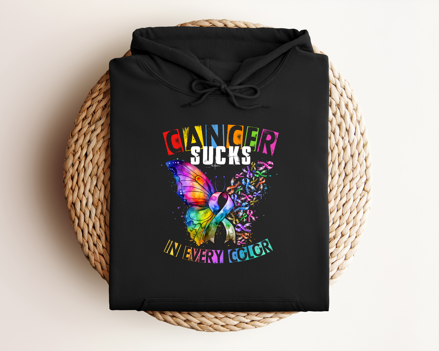 CANCER SUCKS IN EVERY COLOR HOODIE