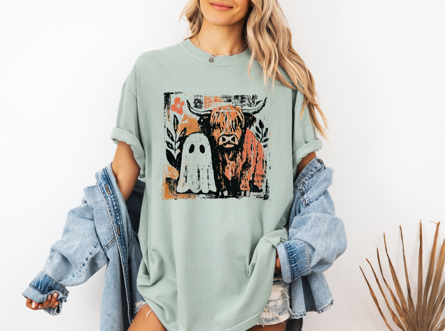 HIGHLAND COW AND GHOST CC SHIRT