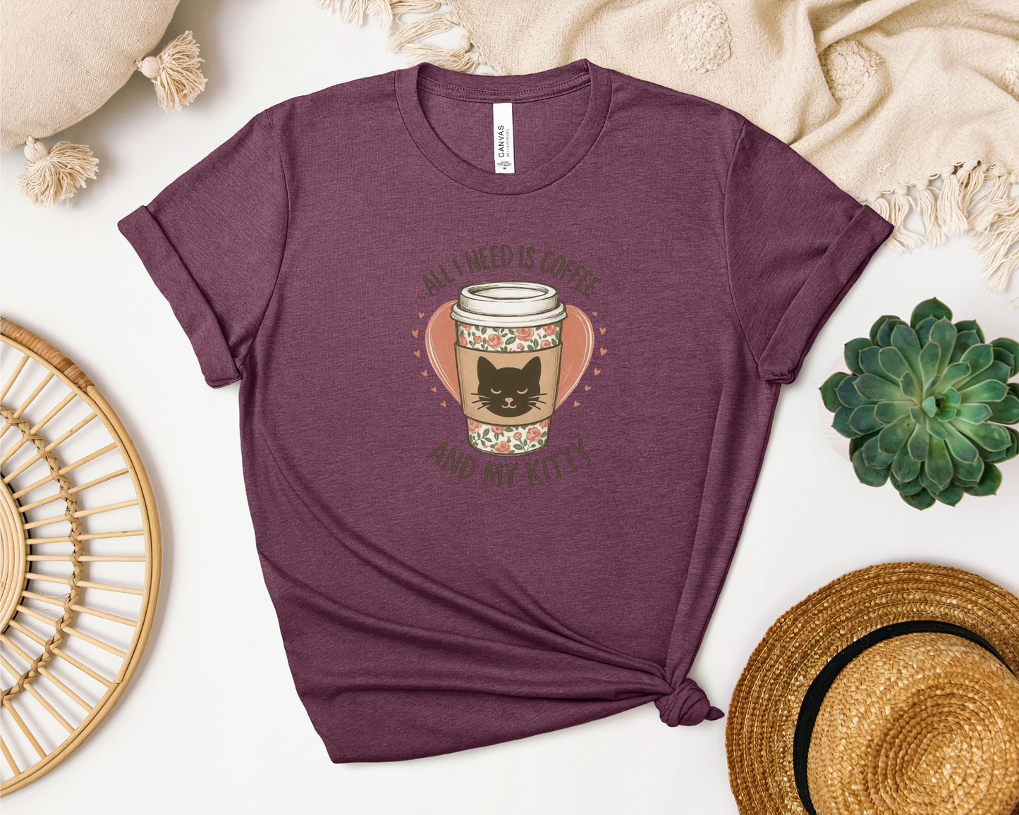 ALL I NEED IS COFFEE AND MY KITTY SHIRT