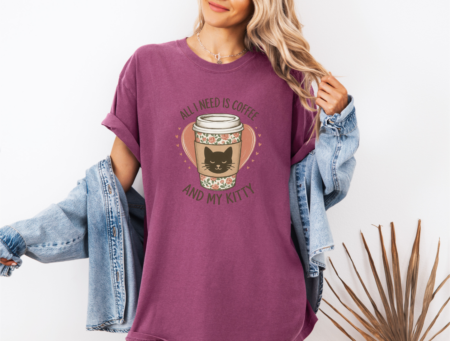 ALL I NEED IS COFFEE AND MY KITTY CC SHIRT