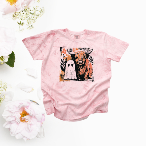HIGHLAND COW AND GHOST CC SHIRT