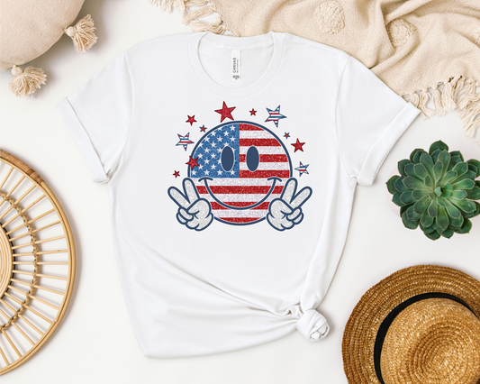 4th of July Smiley Face shirt