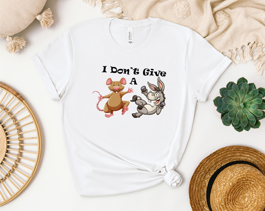 I DON'T GIVE A RAT DONKEY SHIRT