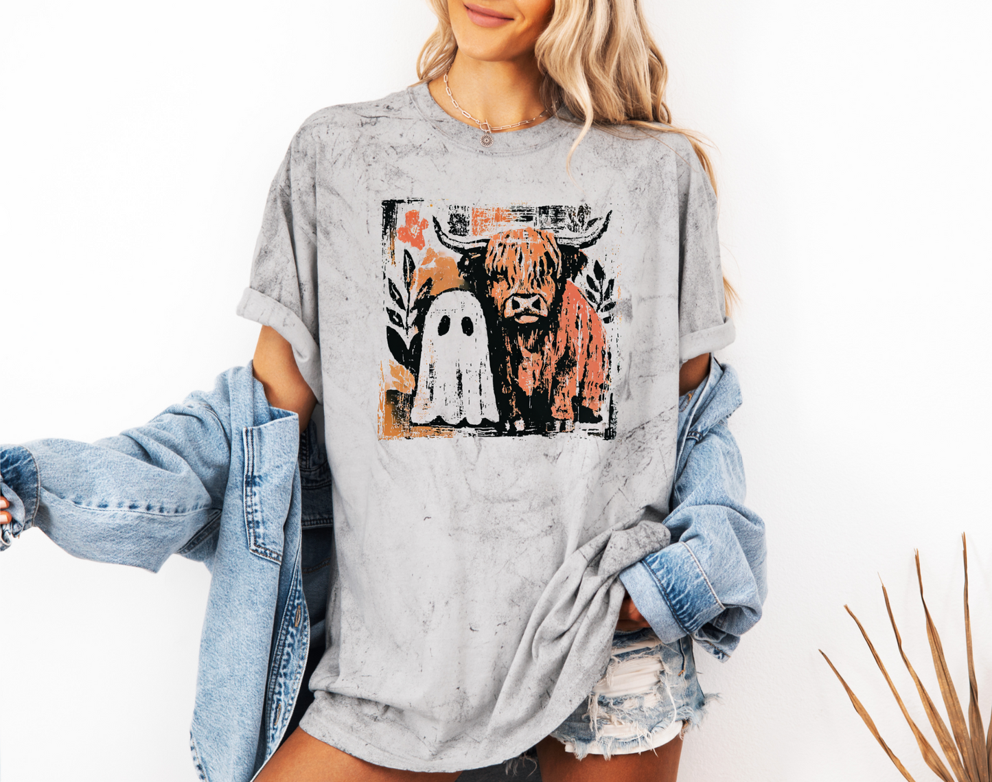 HIGHLAND COW AND GHOST CC SHIRT
