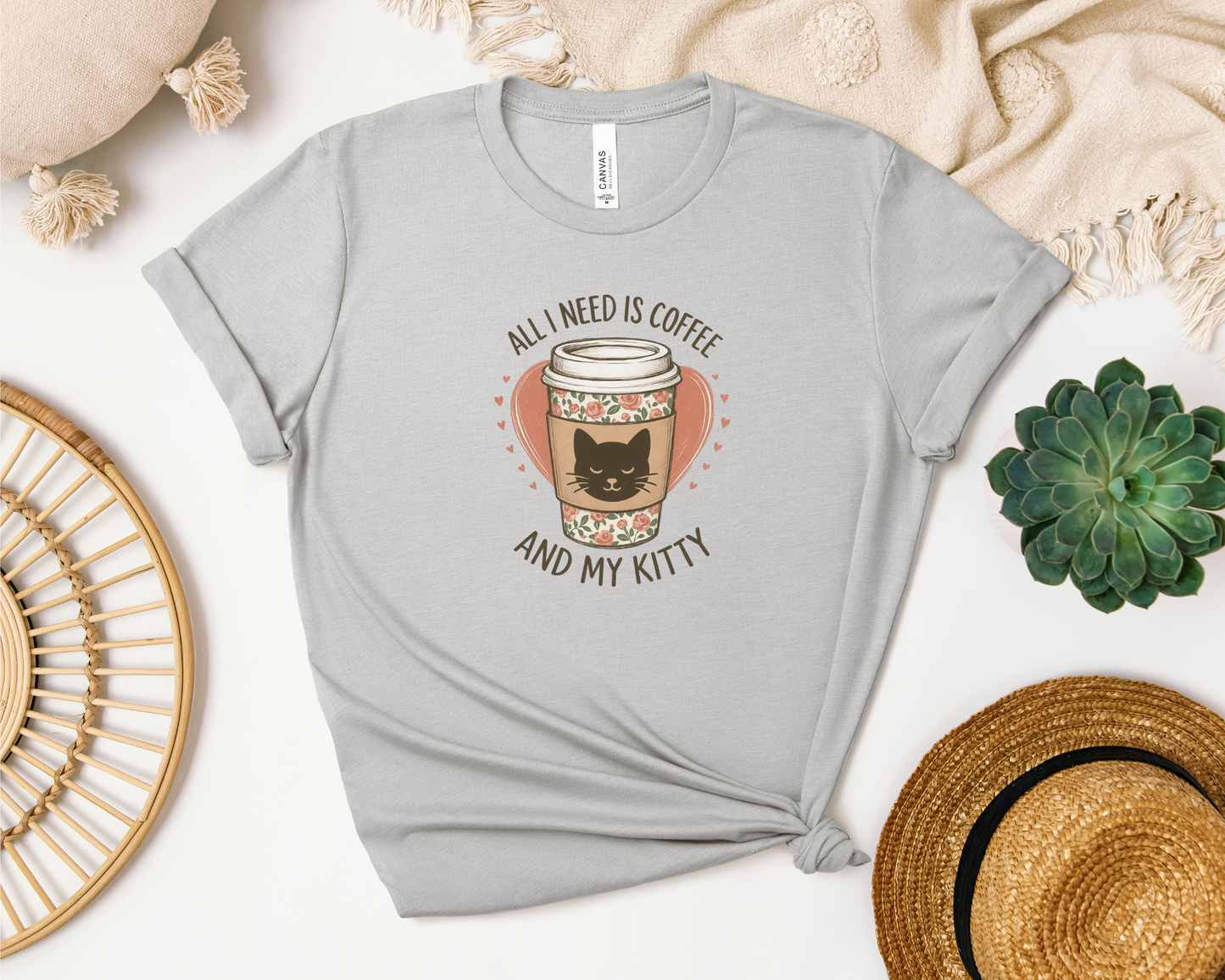 ALL I NEED IS COFFEE AND MY KITTY SHIRT