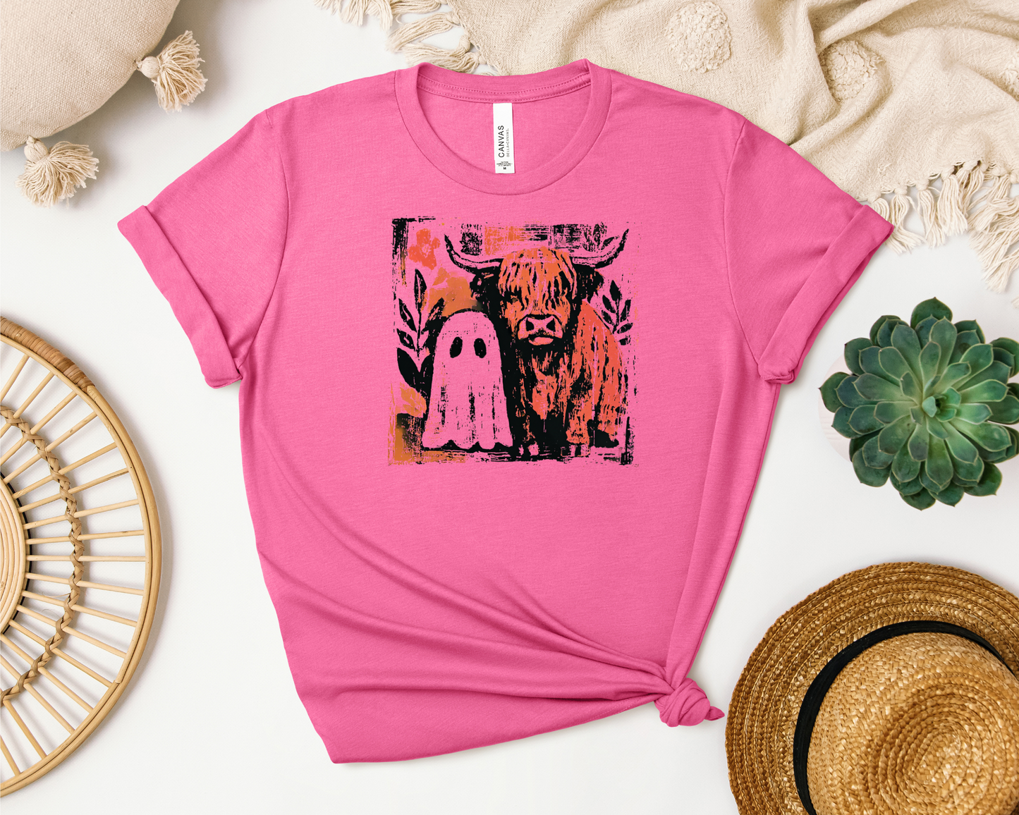 HIGHLAND COW AND GHOST SHIRT