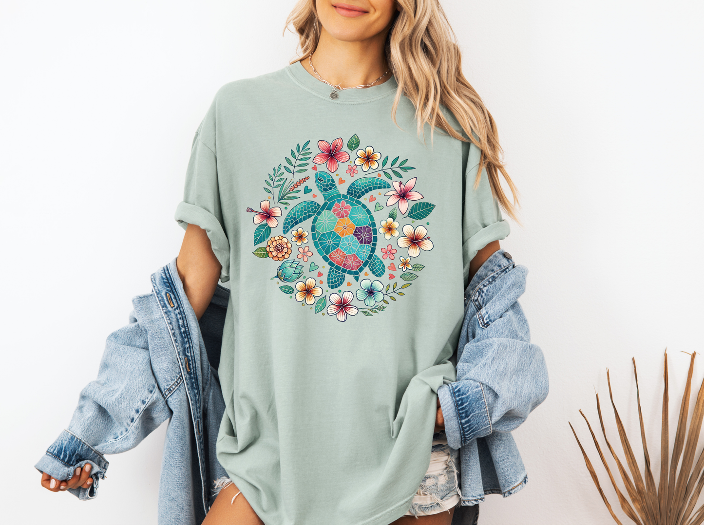 *NEW* FLORAL SEA TURTLE CC SHIRT