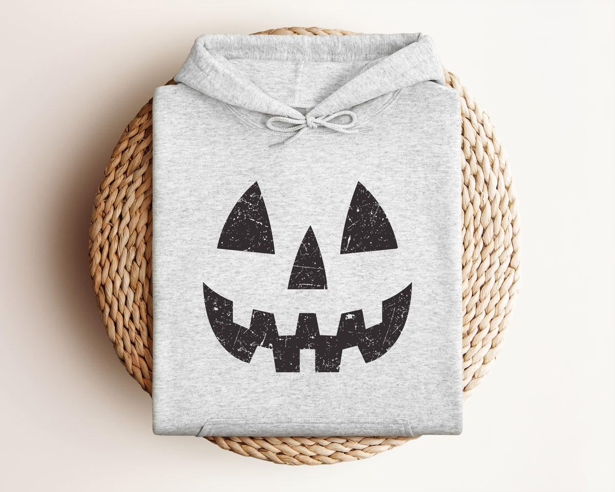 RETRO SPOOKY PUMPKIN FACE HOODIE