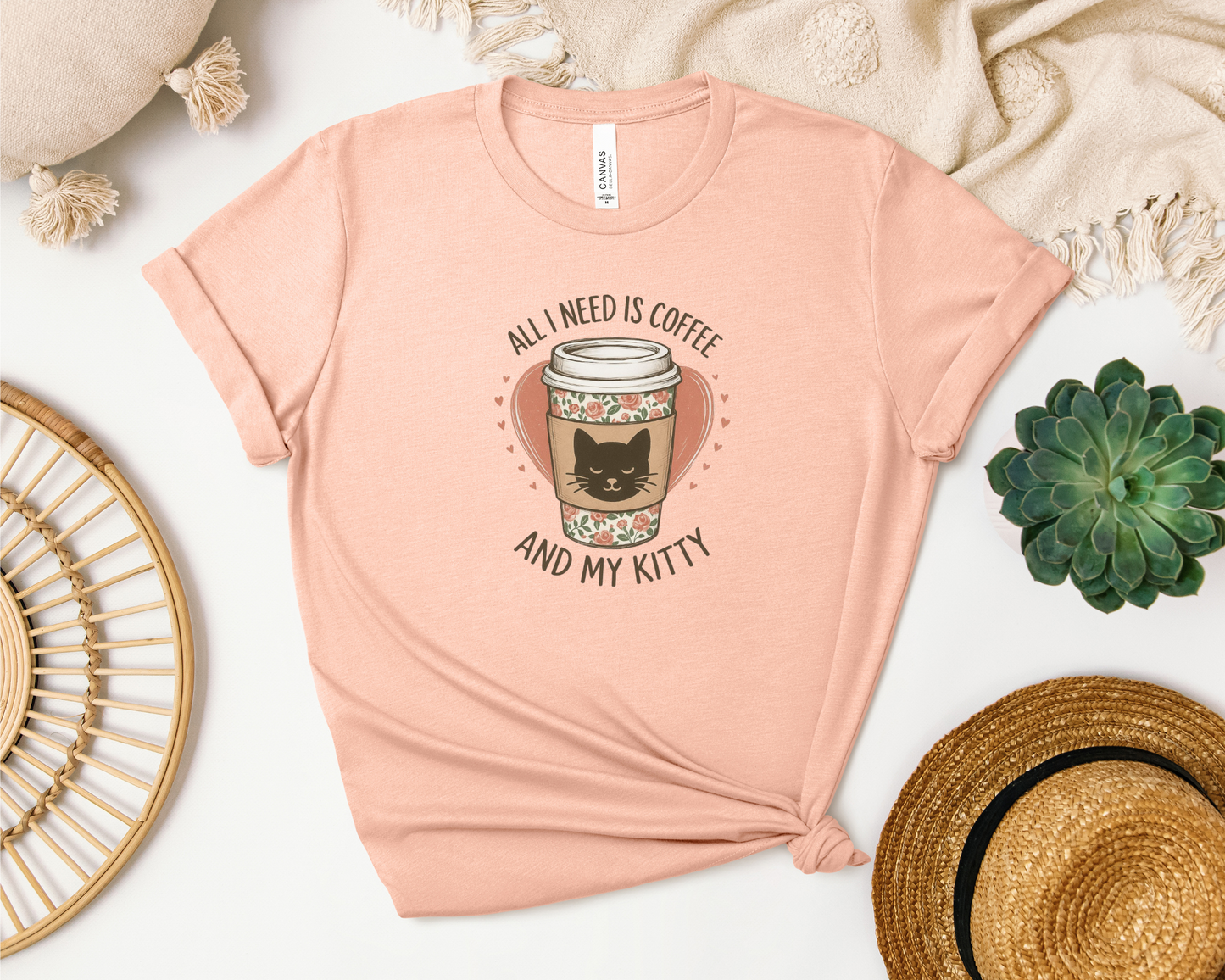 ALL I NEED IS COFFEE AND MY KITTY SHIRT