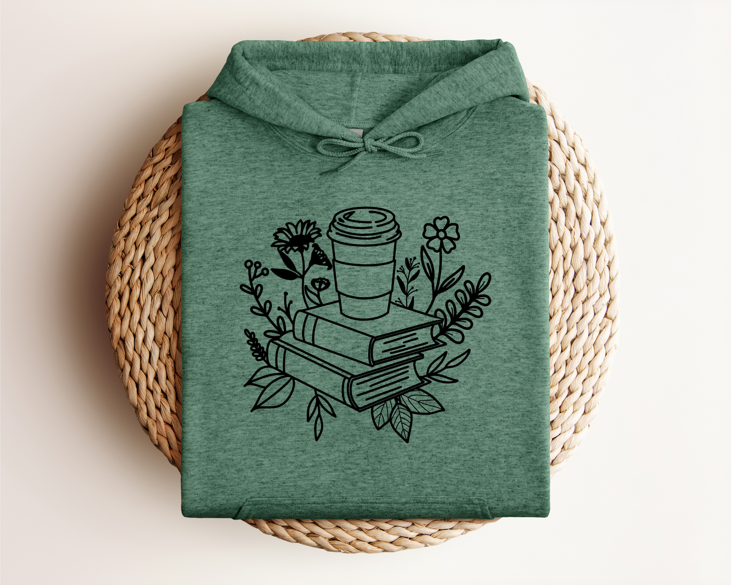 BOOKS AND COFFEE HOODIE