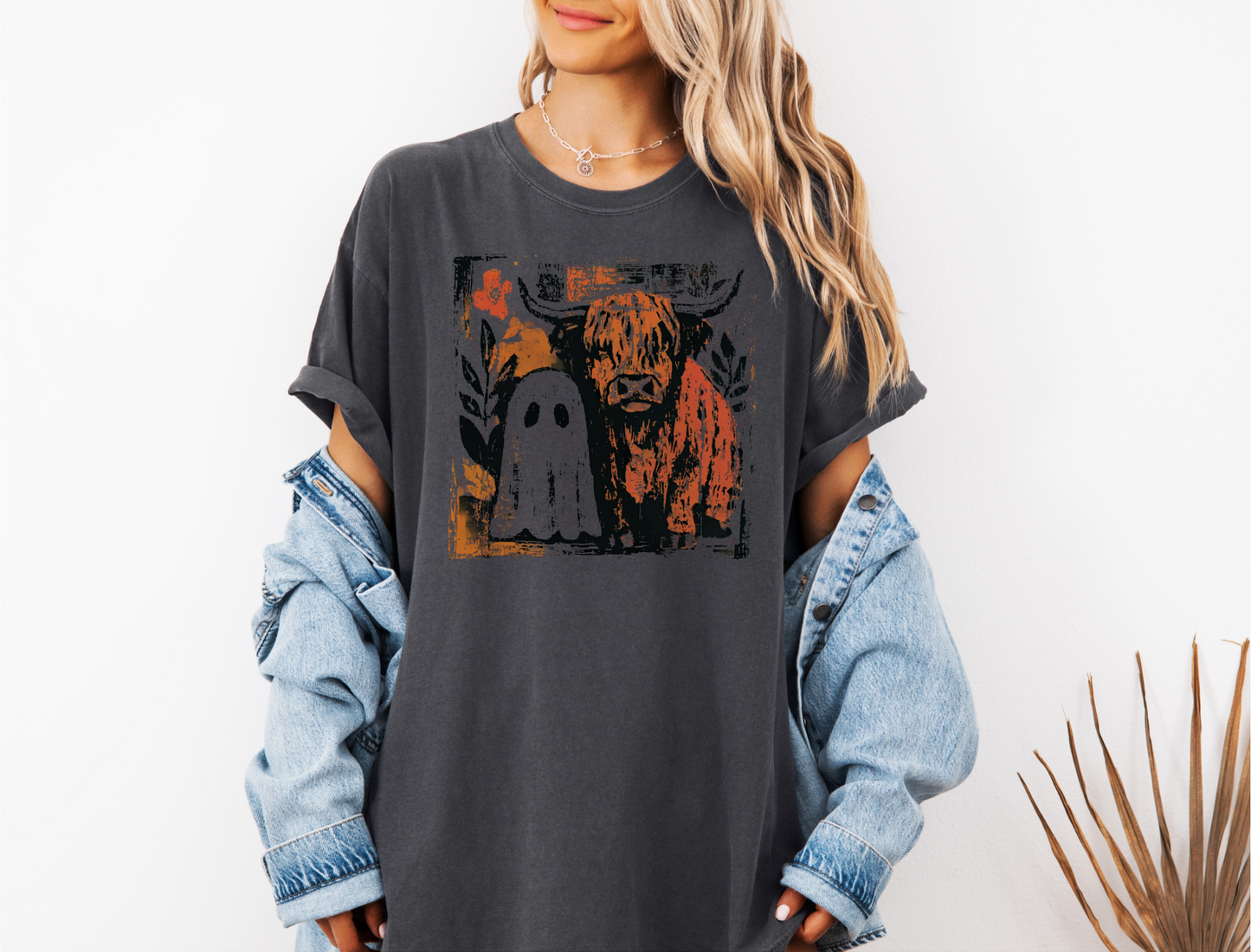 HIGHLAND COW AND GHOST CC SHIRT