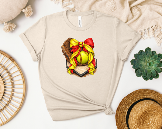 *NEW* SOFTBALL AND BOW SHIRT