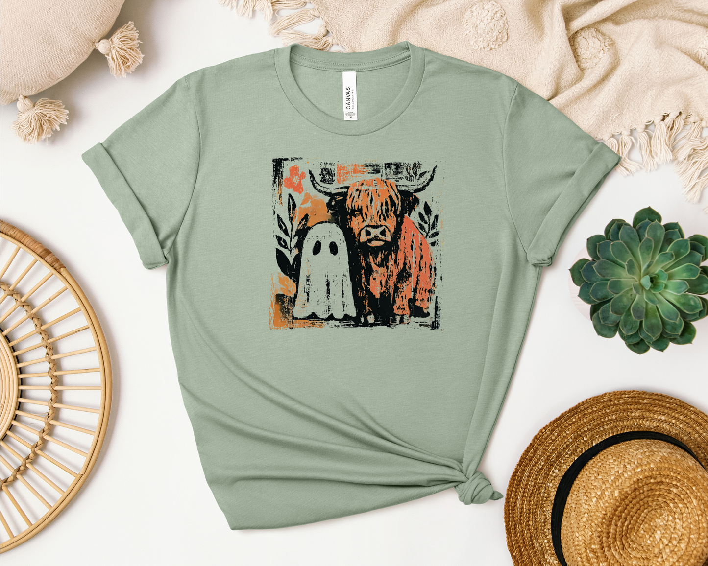 HIGHLAND COW AND GHOST SHIRT