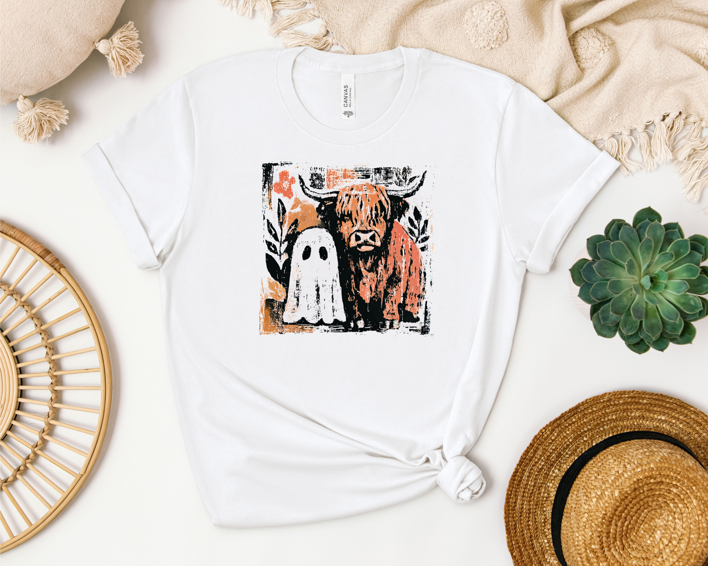 HIGHLAND COW AND GHOST SHIRT
