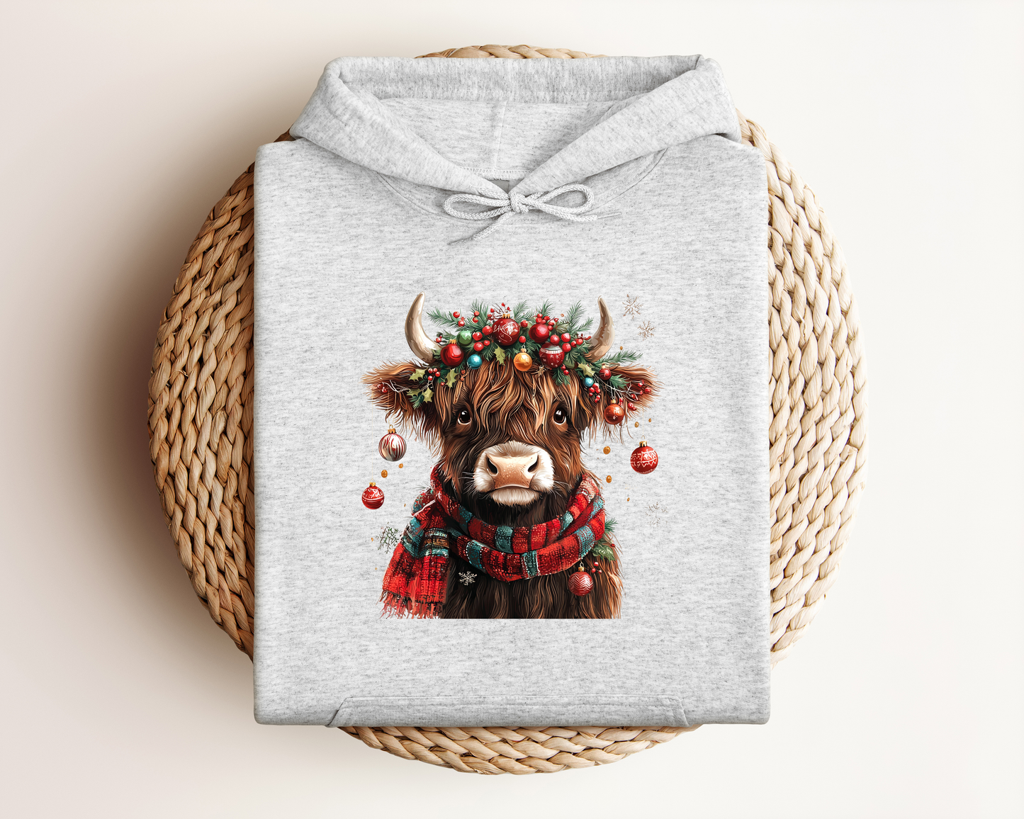 *NEW* CHRISTMAS HIGHLAND COW HOODIE
