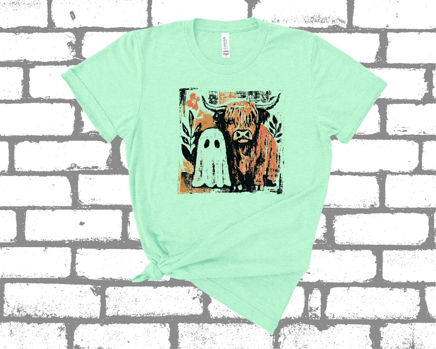 HIGHLAND COW AND GHOST SHIRT