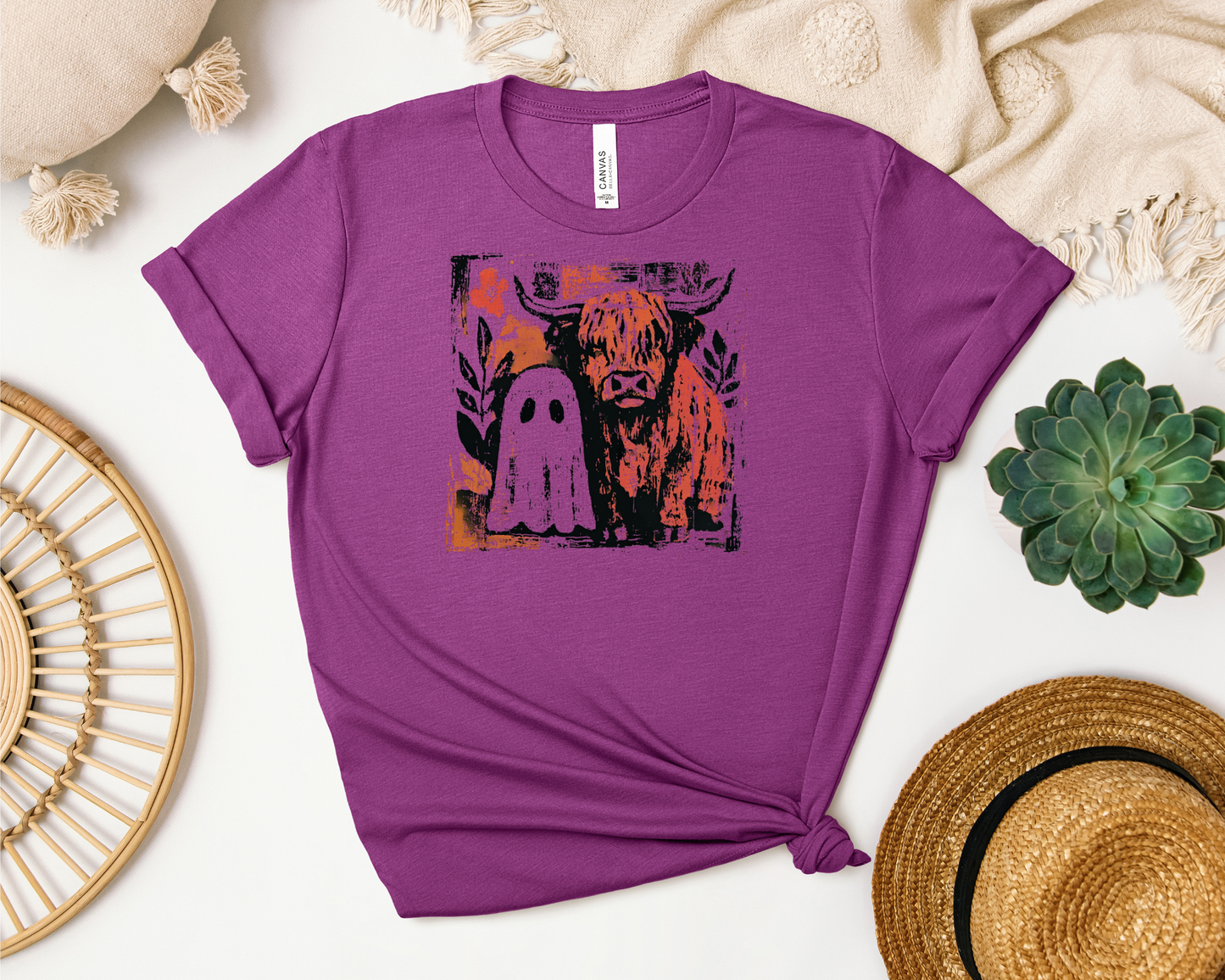 HIGHLAND COW AND GHOST SHIRT