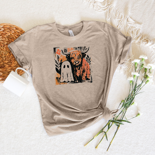 HIGHLAND COW AND GHOST SHIRT