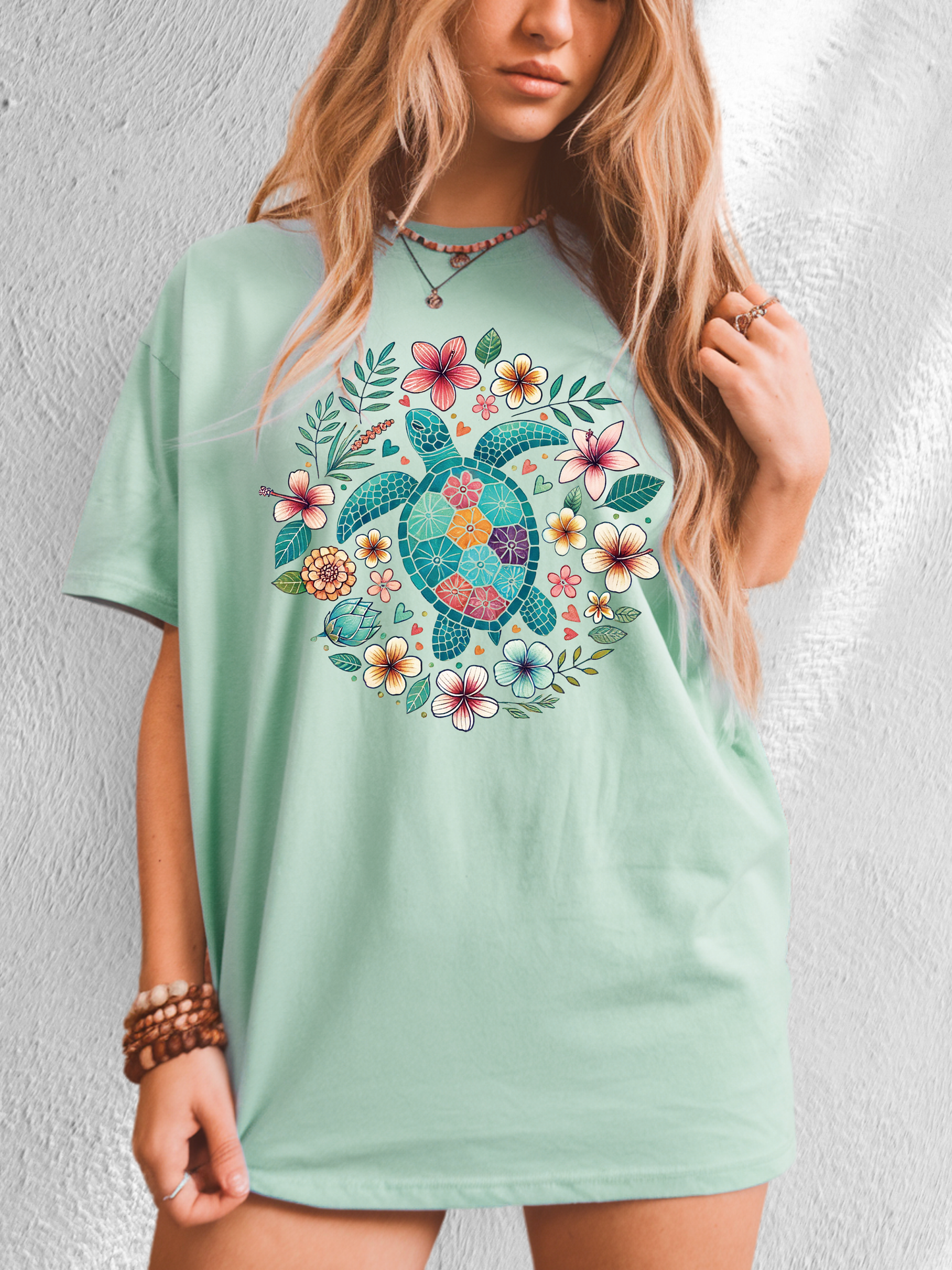 *NEW* FLORAL SEA TURTLE CC SHIRT