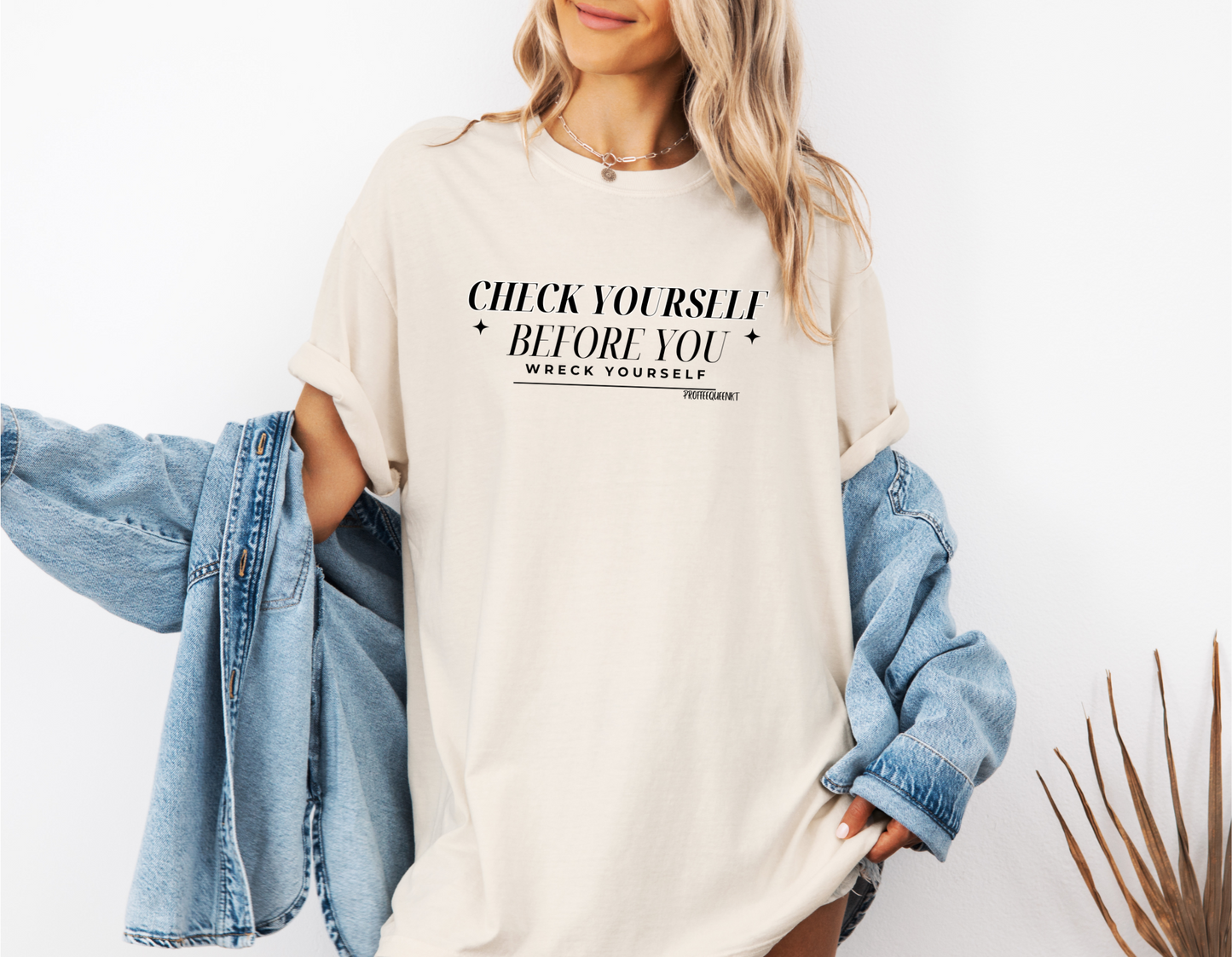 CHECK YOURSELF BEFORE YOU WRECK YOURSELF CC SHIRT