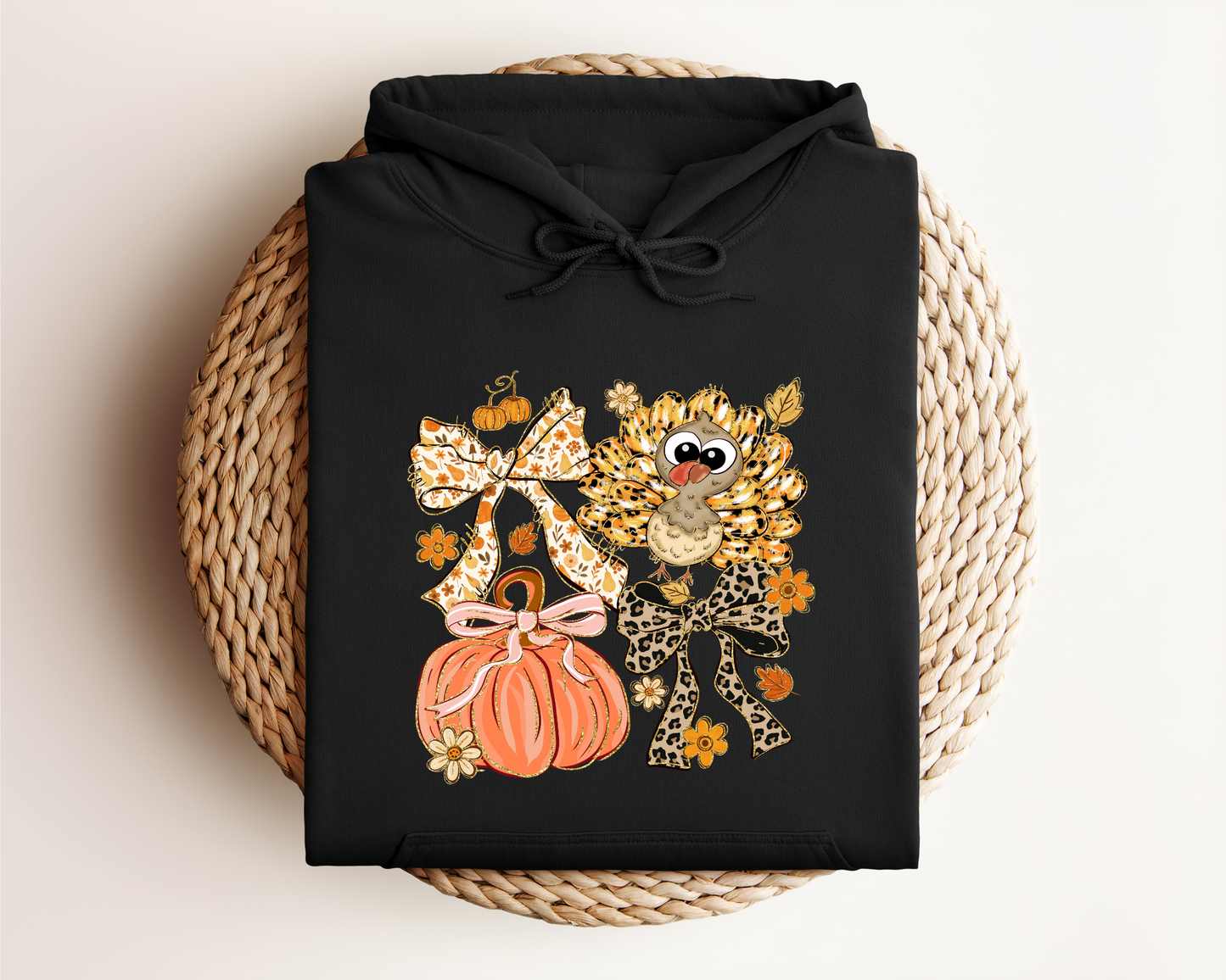 THANKSGIVING TURKEY AND PUMPKIN HOODIE