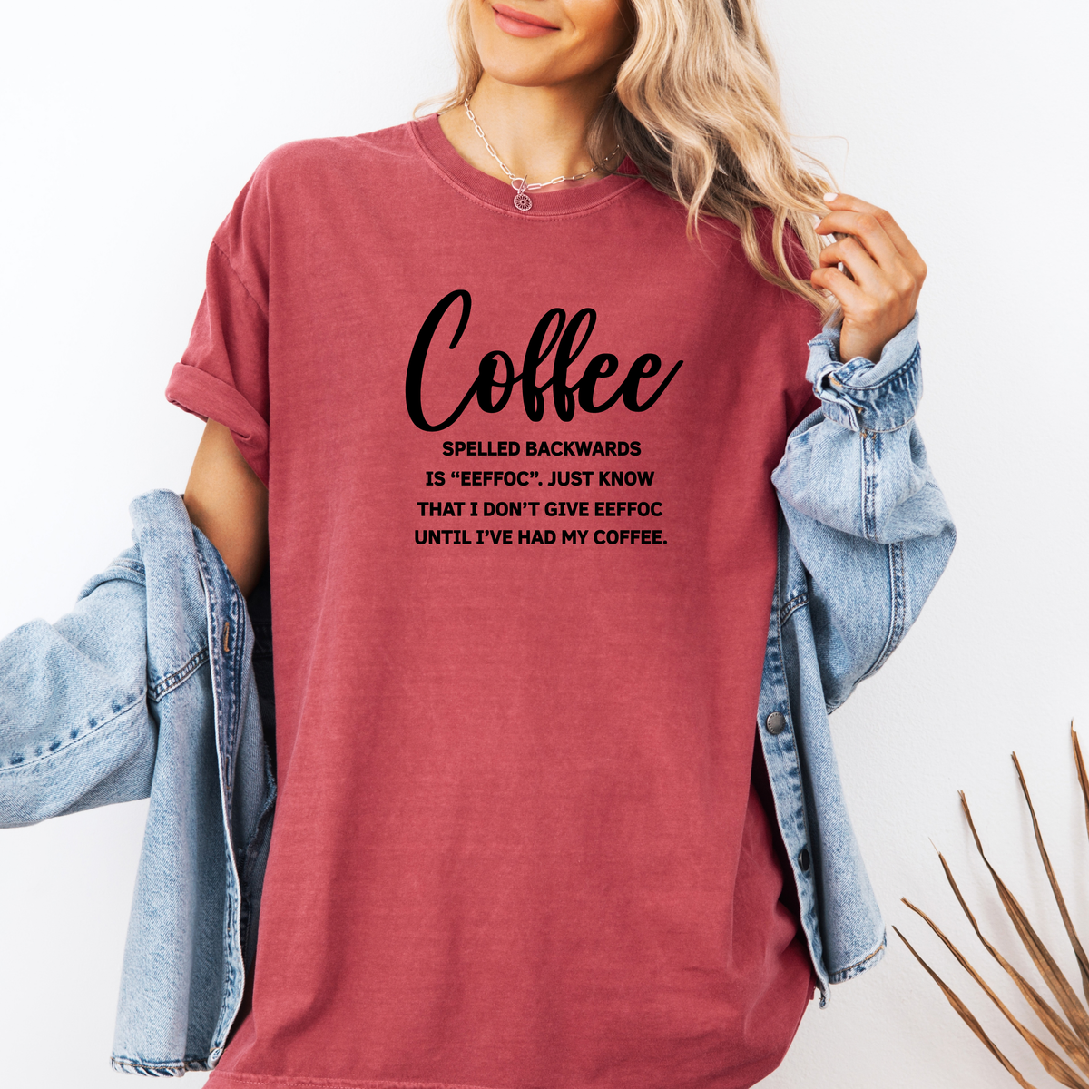 *NEW* COFFEE SPELLED BACKWARDS CC SHIRT