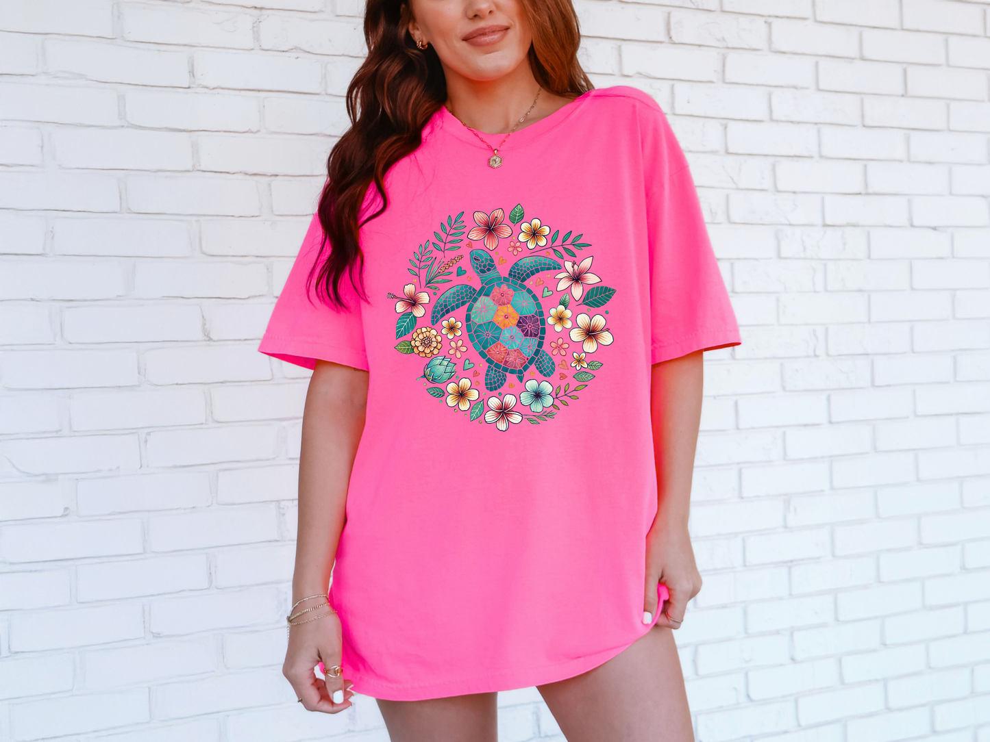*NEW* FLORAL SEA TURTLE CC SHIRT