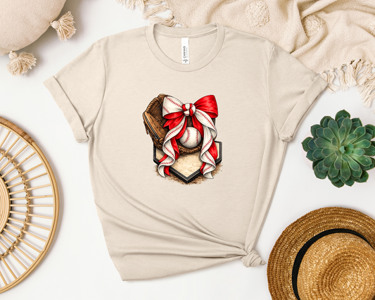 *NEW* BASEBALL AND BOW SHIRT
