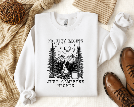 NO CITY LIGHTS JUST CAMPFIRE NIGHTS CREW