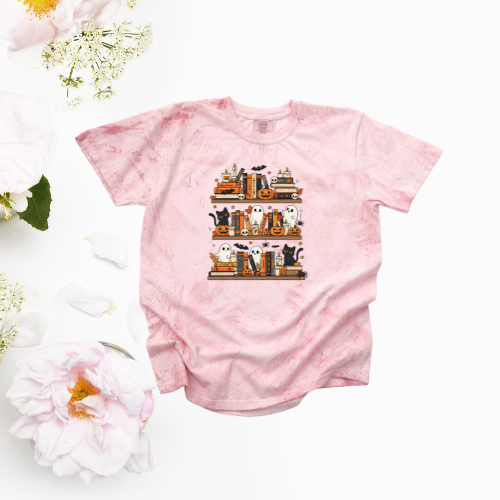SPOOKY BOOKSHELF CC SHIRT