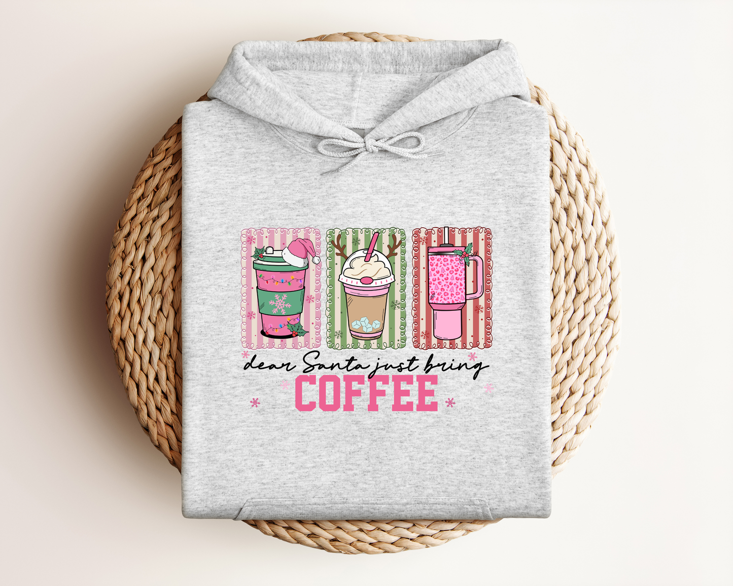 *NEW* DEAR SANTA JUST BRING COFFEE HOODIE