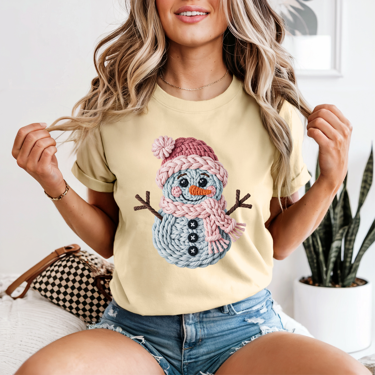 CROCHET SNOWMAN CC SHIRT