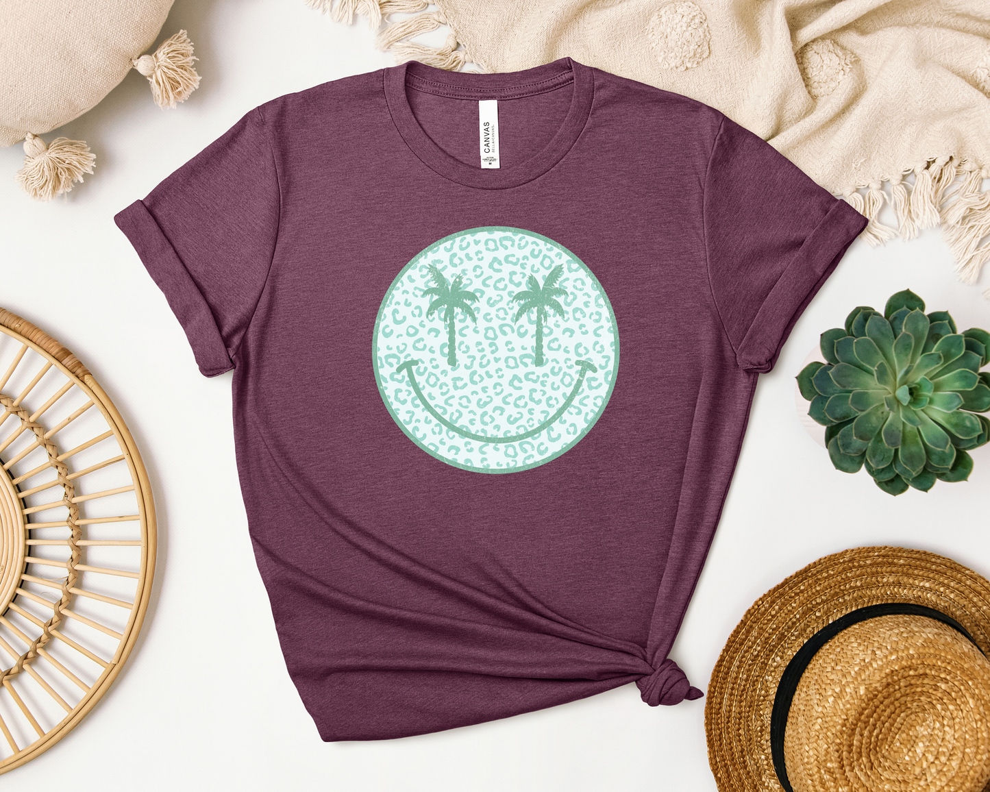 *NEW* SUMMER PALM TREE SMILEY SHIRT