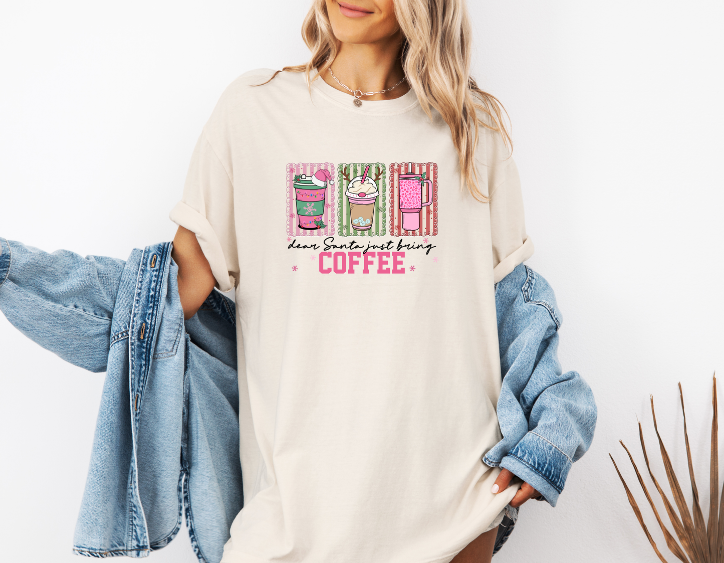 *NEW* DEAR SANTA JUST BRING COFFEE CC SHIRT