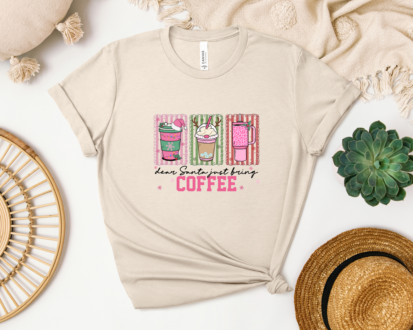 *NEW* DEAR SANTA JUST BRING COFFEE SHIRT