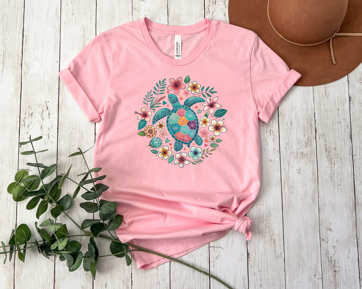 *NEW* FLORAL SEA TURTLE SHIRT