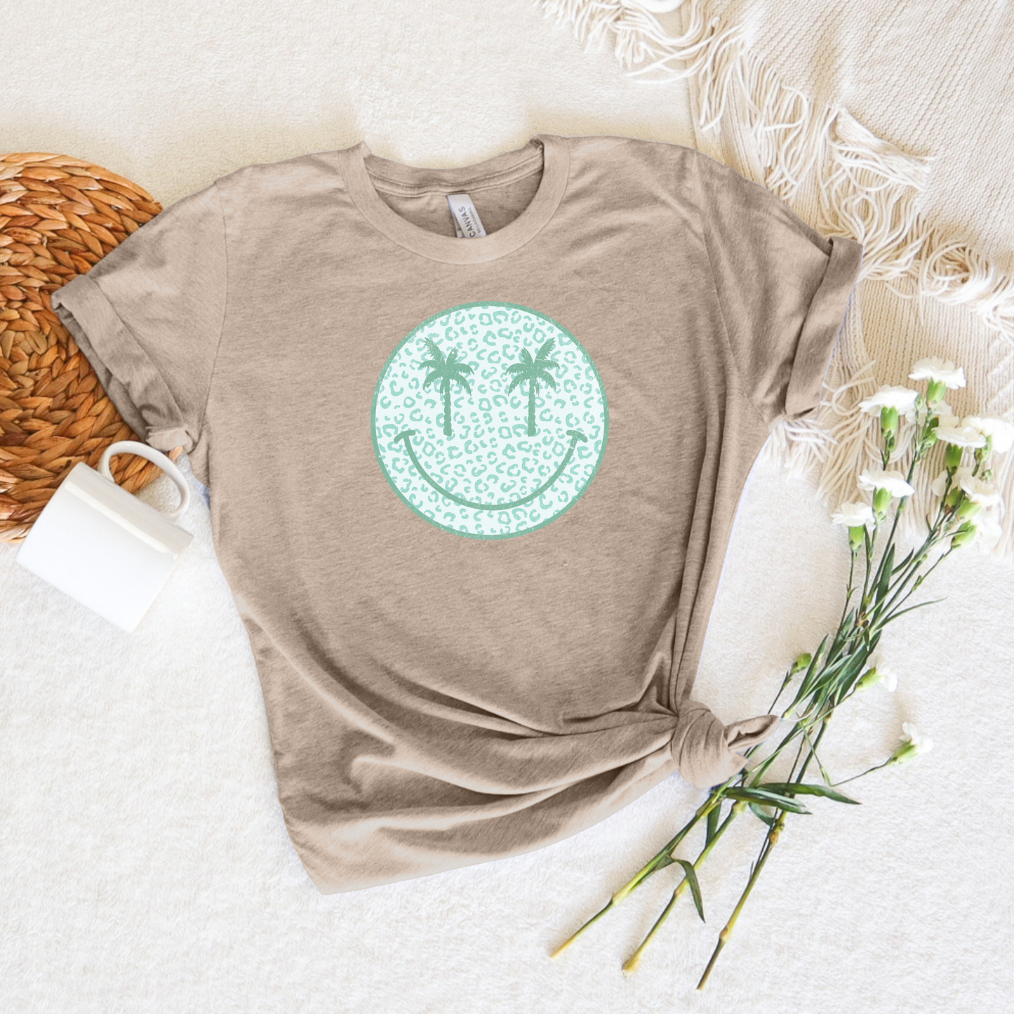 *NEW* SUMMER PALM TREE SMILEY SHIRT