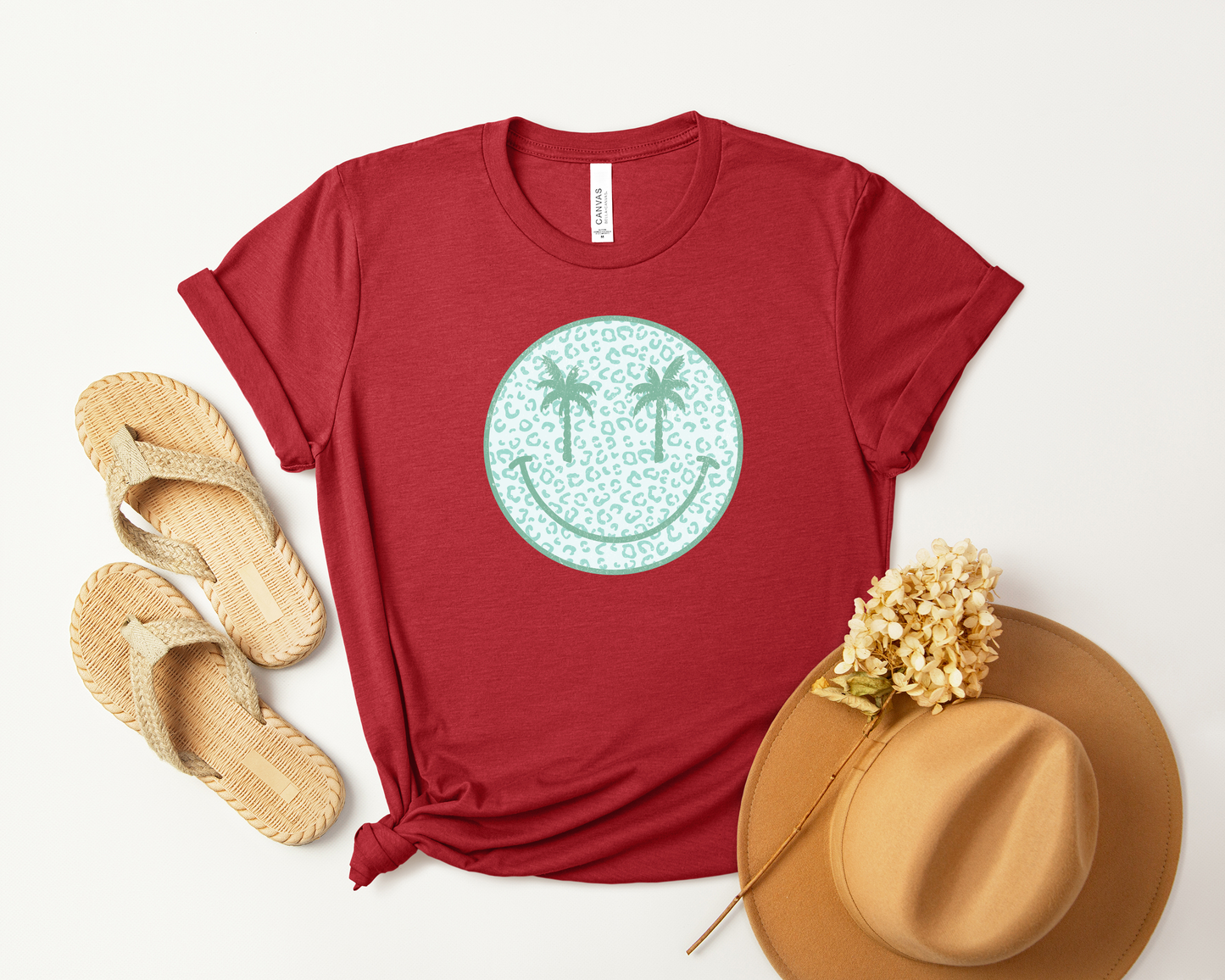 *NEW* SUMMER PALM TREE SMILEY SHIRT