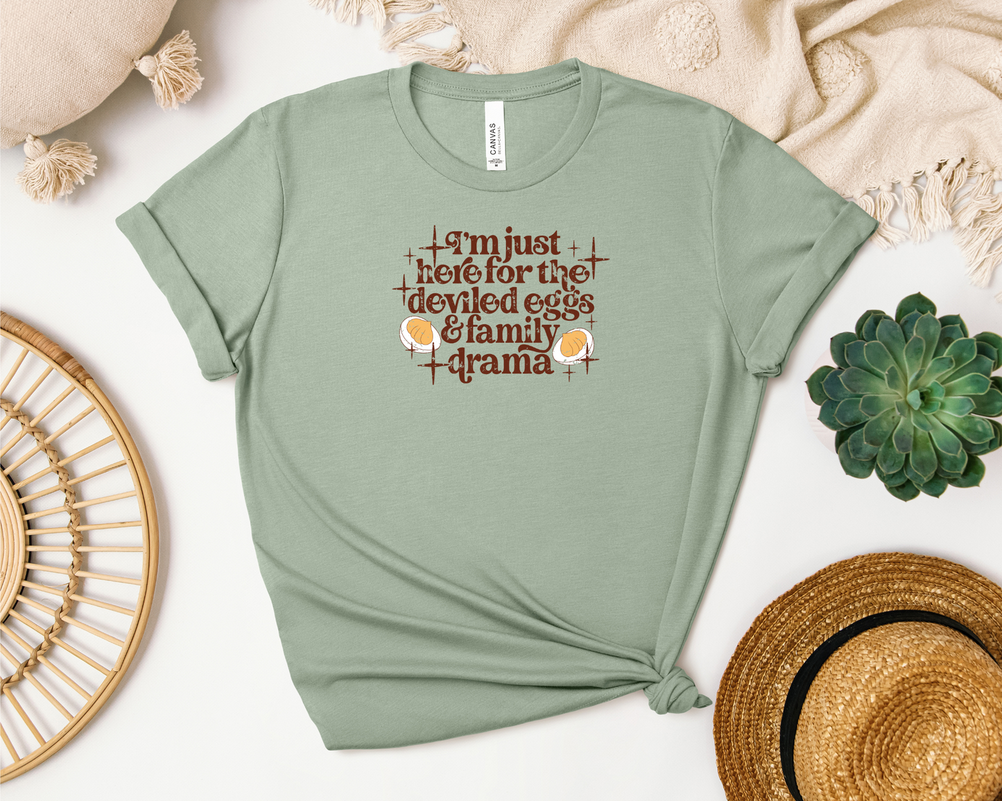 *NEW* I'M JUST HERE FOR THE DEVILED EGGS SHIRT