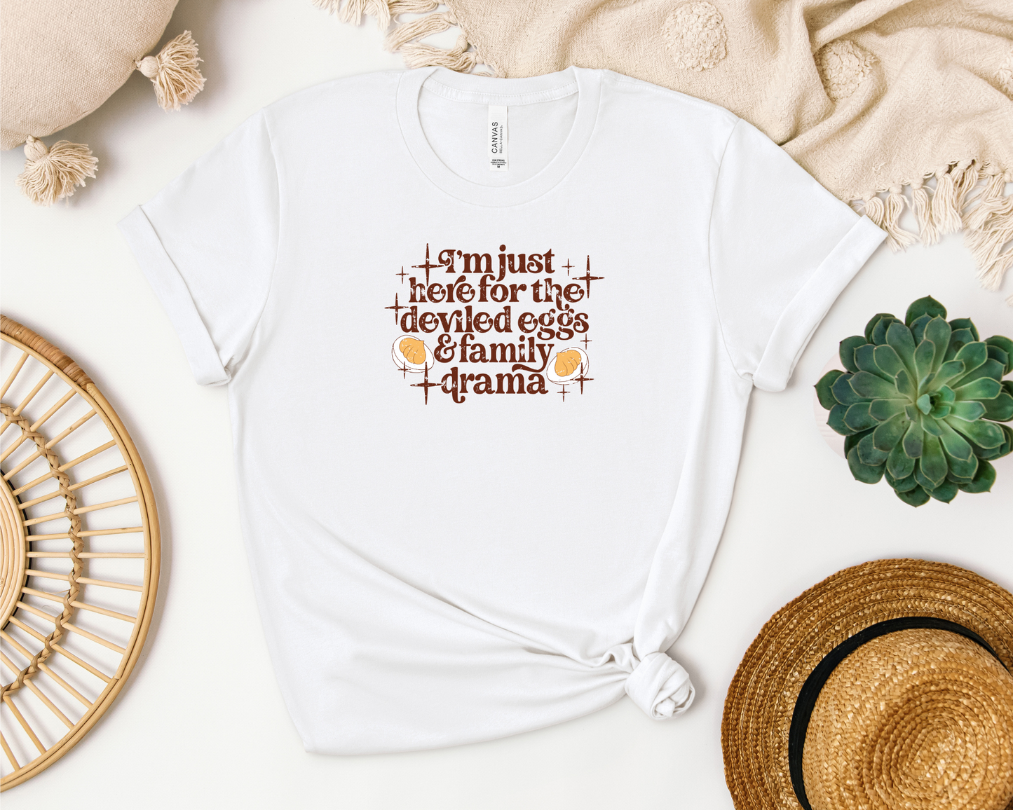 *NEW* I'M JUST HERE FOR THE DEVILED EGGS SHIRT